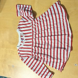 Red striped dress